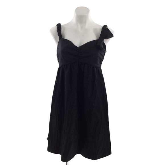 Maggy London Black Twist Bow Crinkle Party Cocktail Dress - Picture 1 of 16